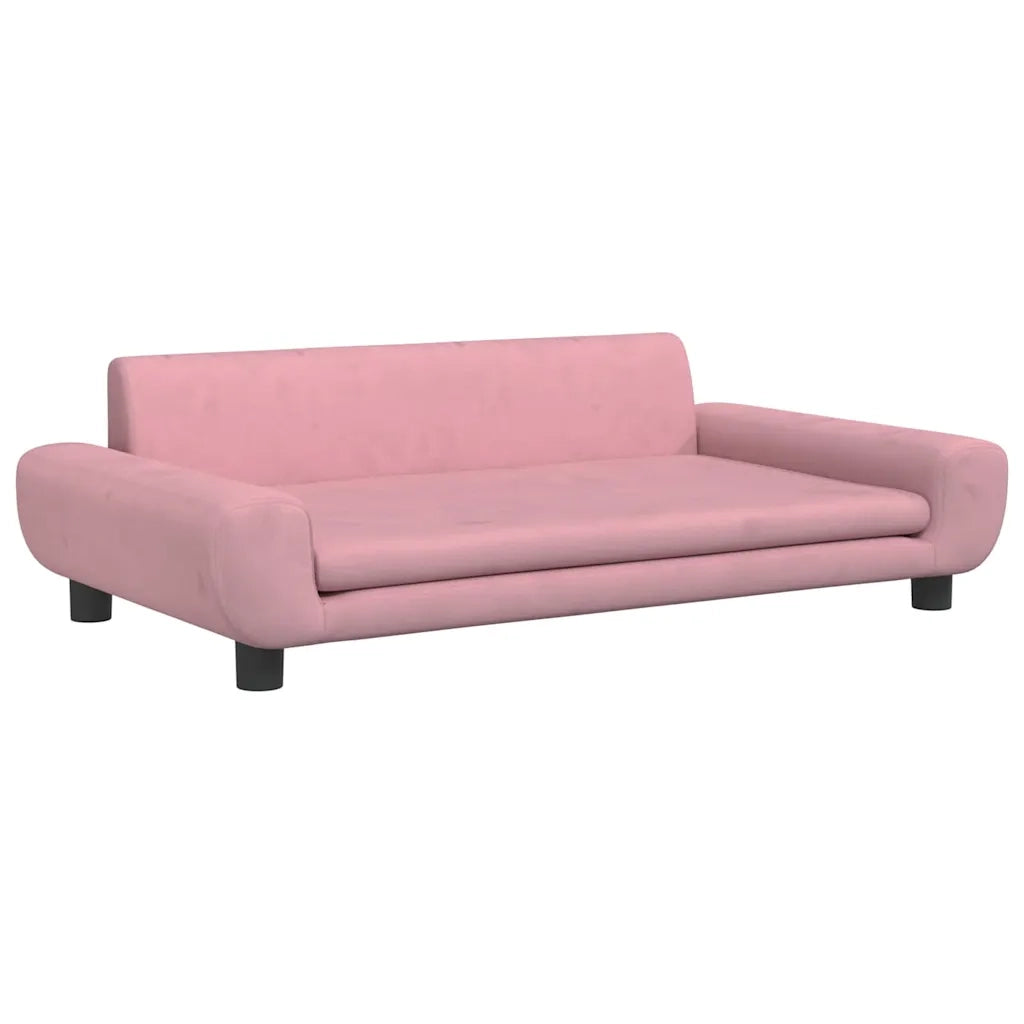 Divano per Bambini-Sofa-Divanetto Rosa 100x54x33 cm in Velluto