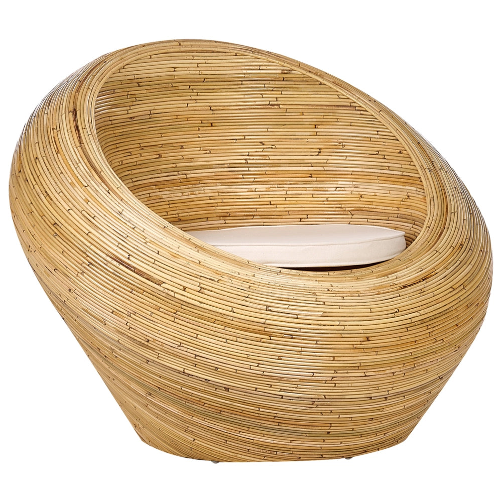 Set di divani da giardino in rattan naturale con cuscini di seduta Beige Poltrone a 2 posti Stile Boho per interni esterni