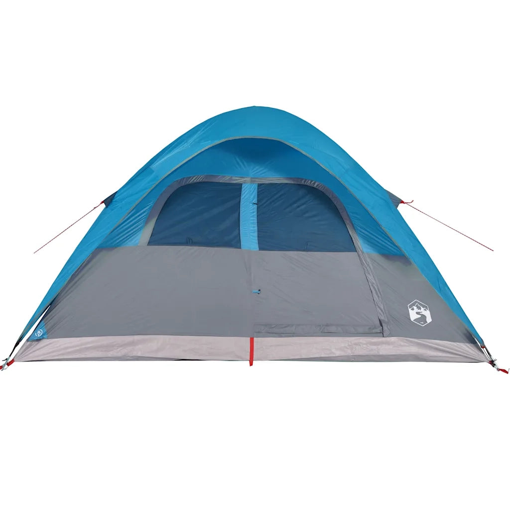 Tenda da Campeggio | Tenda Familiare a Cupola per 4 Persone Blu Impermeabile