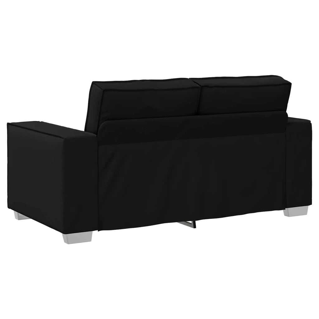 Divano a due posti Nero 160 cm Pelle Sintetica 4105050