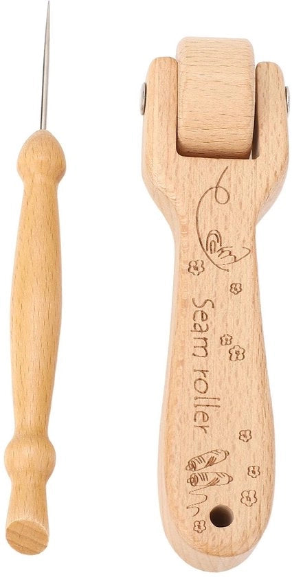 Rollaplastatore ergonomico in legno di betulla per cucire