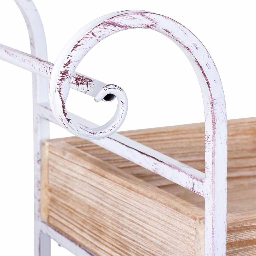 Carrello espositivo marrone, 62x35x86h cm