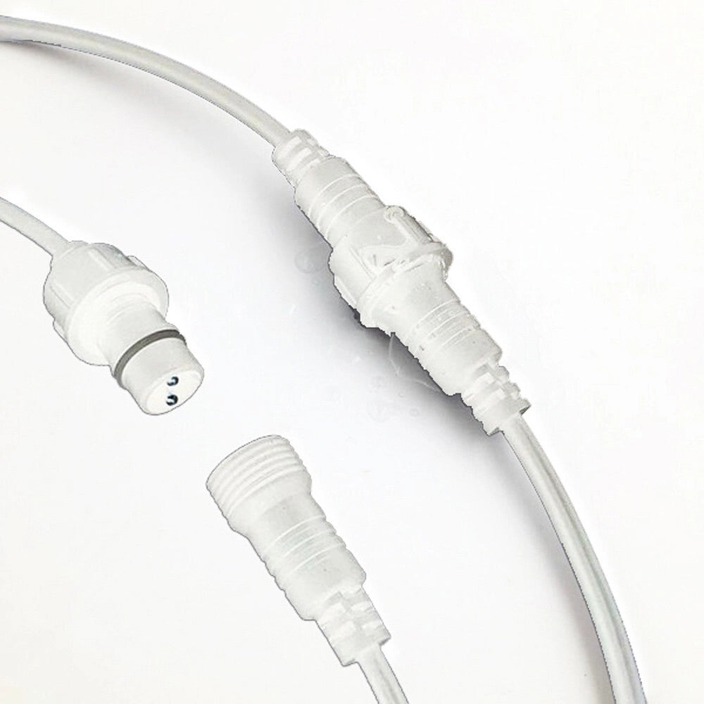 Trade Shop - Catena Luminosa Con 15 Portalampada E27 Luci Decorative Prolungabile Ip54 P01-s01-15 - Bianco