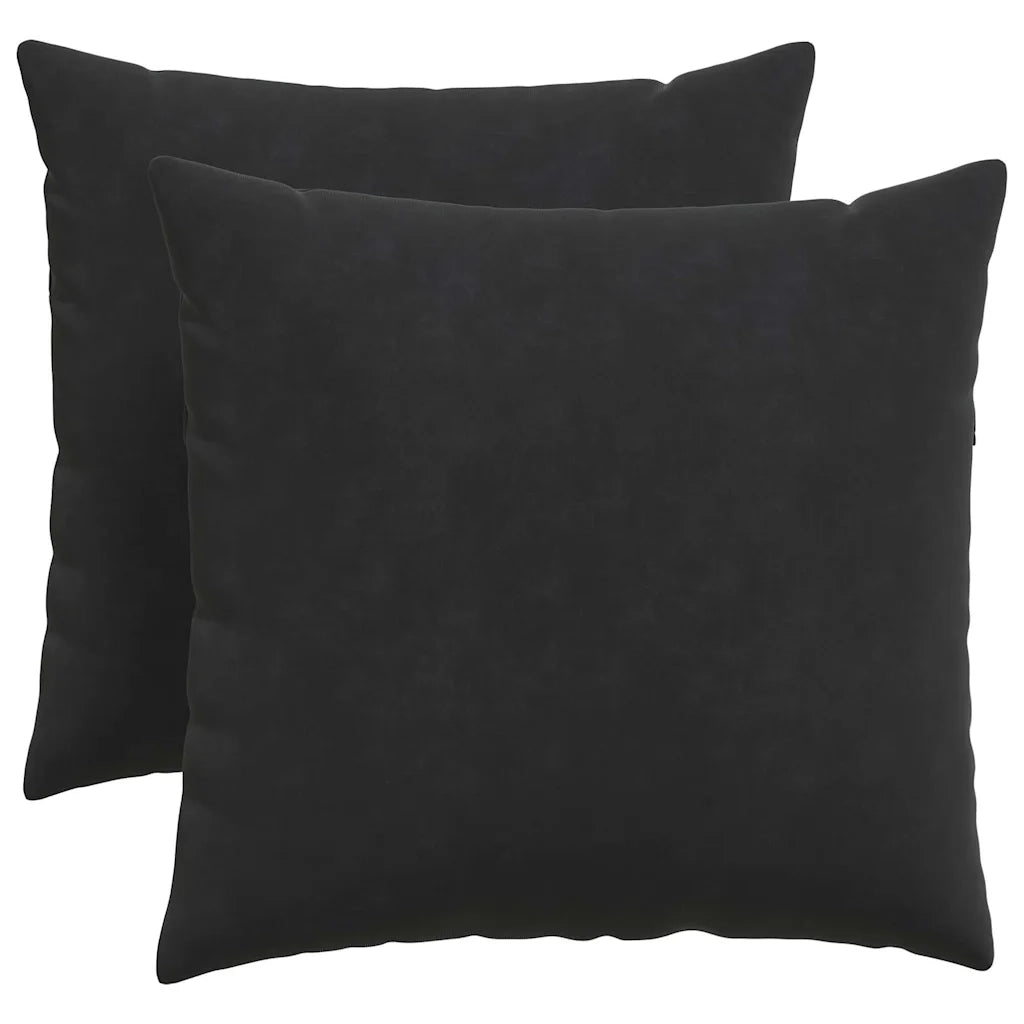 Cuscini da Divano 2 pz-Set di 2 Cuscini per Sofa Nero 50 x 50 cm Tessuto in Cords
