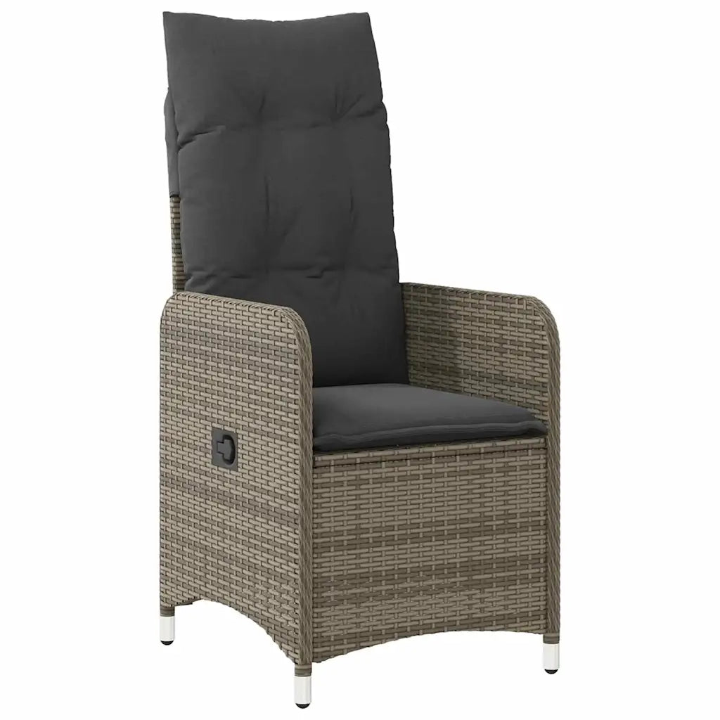 Set da Pranzo per Giardino con cuscino 7 pcs Grigio polyrattan 3379651