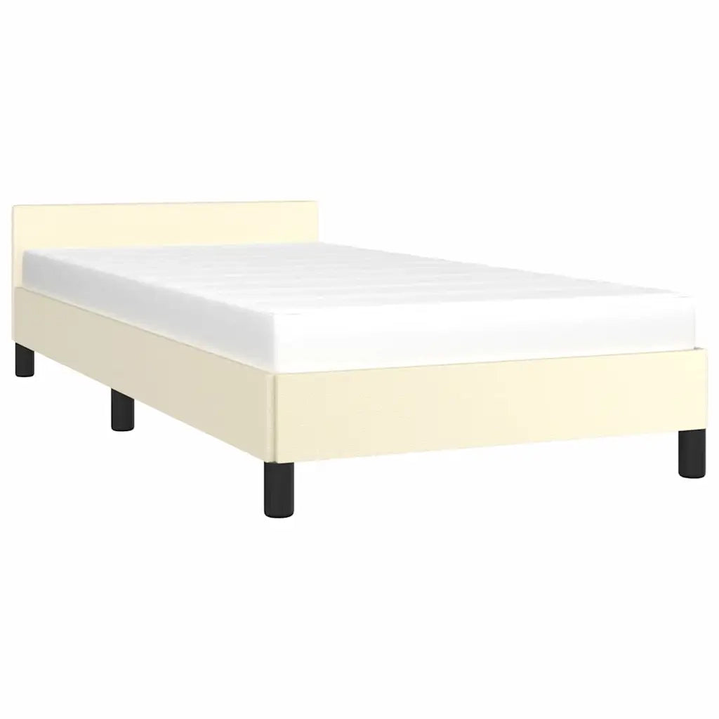 Giroletto con Testiera senza Materasso Crema 90x200 cm 347479