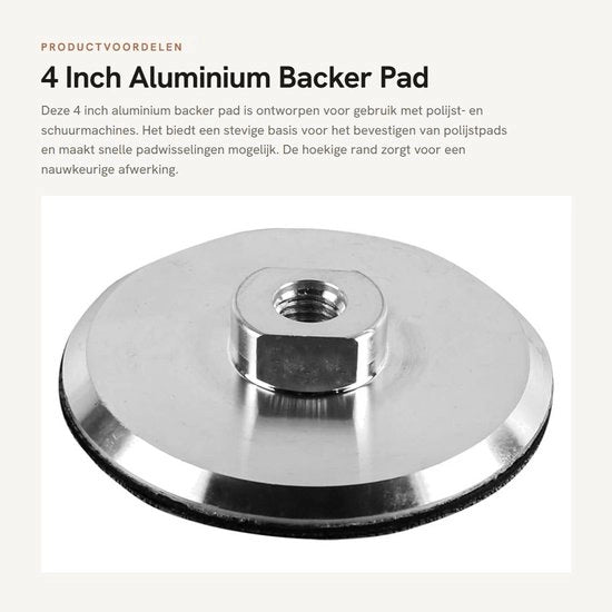 Supporto di alluminio da 4 pollici per macchine di abrasione