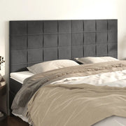 Testiera Grigio Scuro 200x5x118/128 cm Velluto 3116399