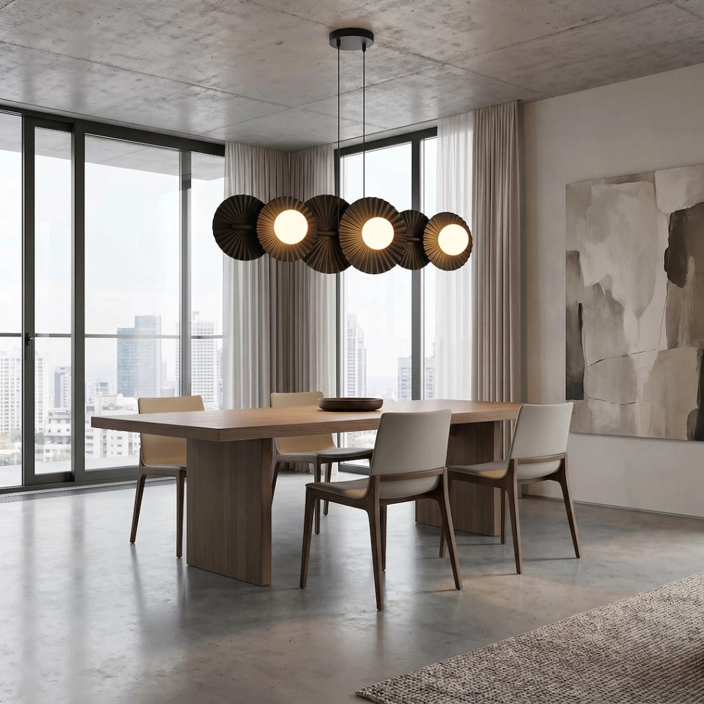 Lampada a sospensione UMBRA nera 6xG9 Emibig