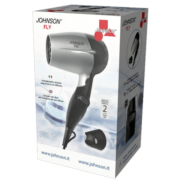 Asciugacapelli da Viaggio Compatto Pieghevole 750W 2 Velocità Temperature Phon