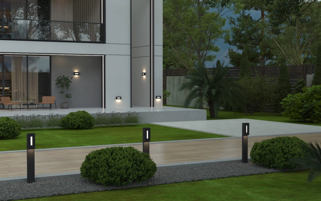 Applique esterna LED CCT ARTEO nera IP65 Lutec