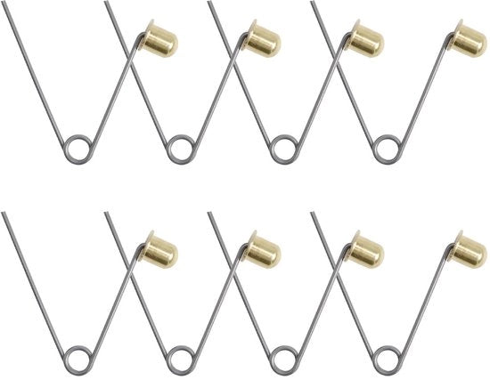 Clip per Asta di Campeggio 8 pezzi - Clip di Distanza in Acciaio Inossidabile - Clip per Remo - Per Campeggio/Kayak - 8mm - Leggero e Duraturo - Clip per Remo