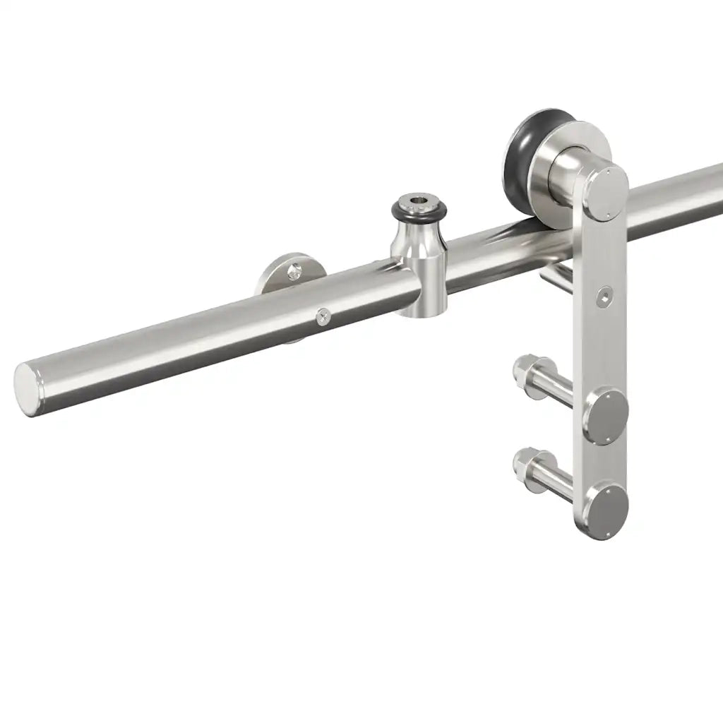 Kit Binari Porta Scorrevole 183 cm Acciaio Inossidabile Argento 4009700