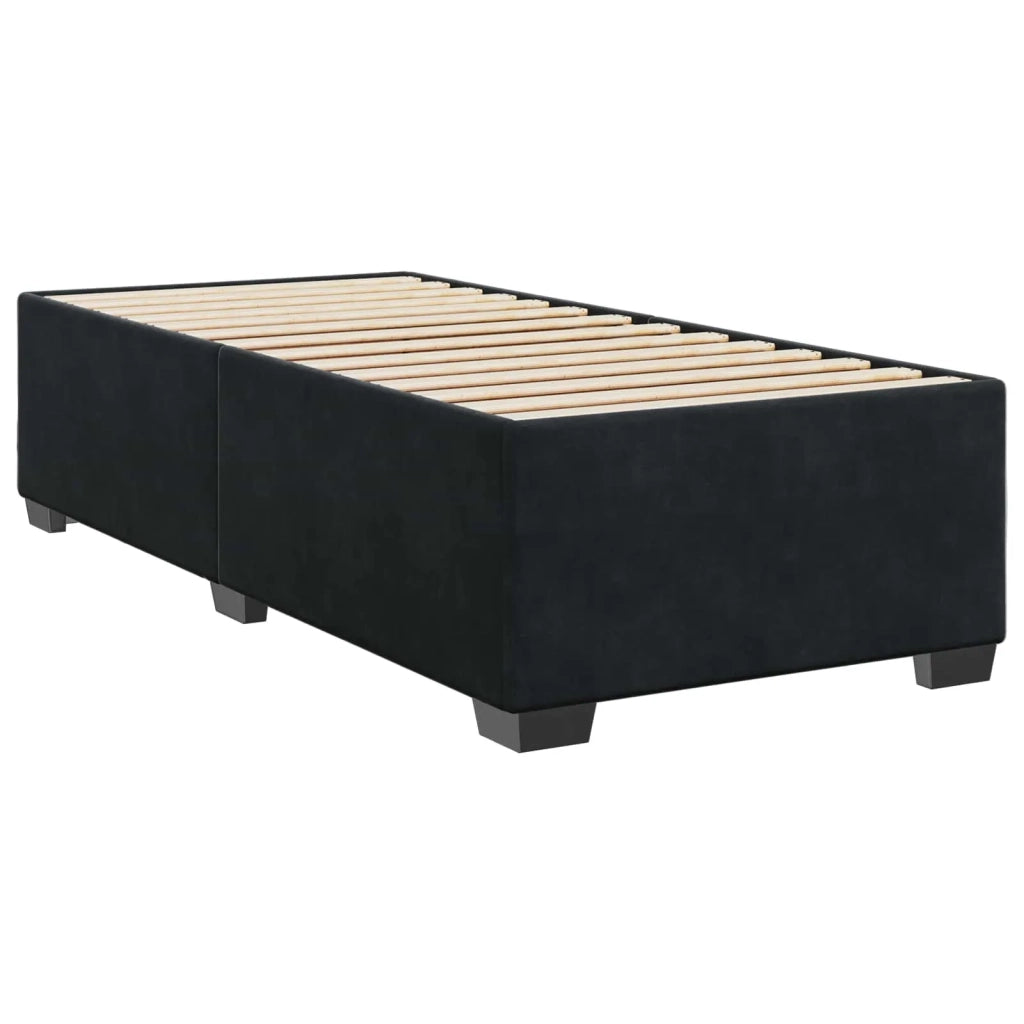 Letto box spring con materasso Nero 80 x 200 cm Velluto 3450610