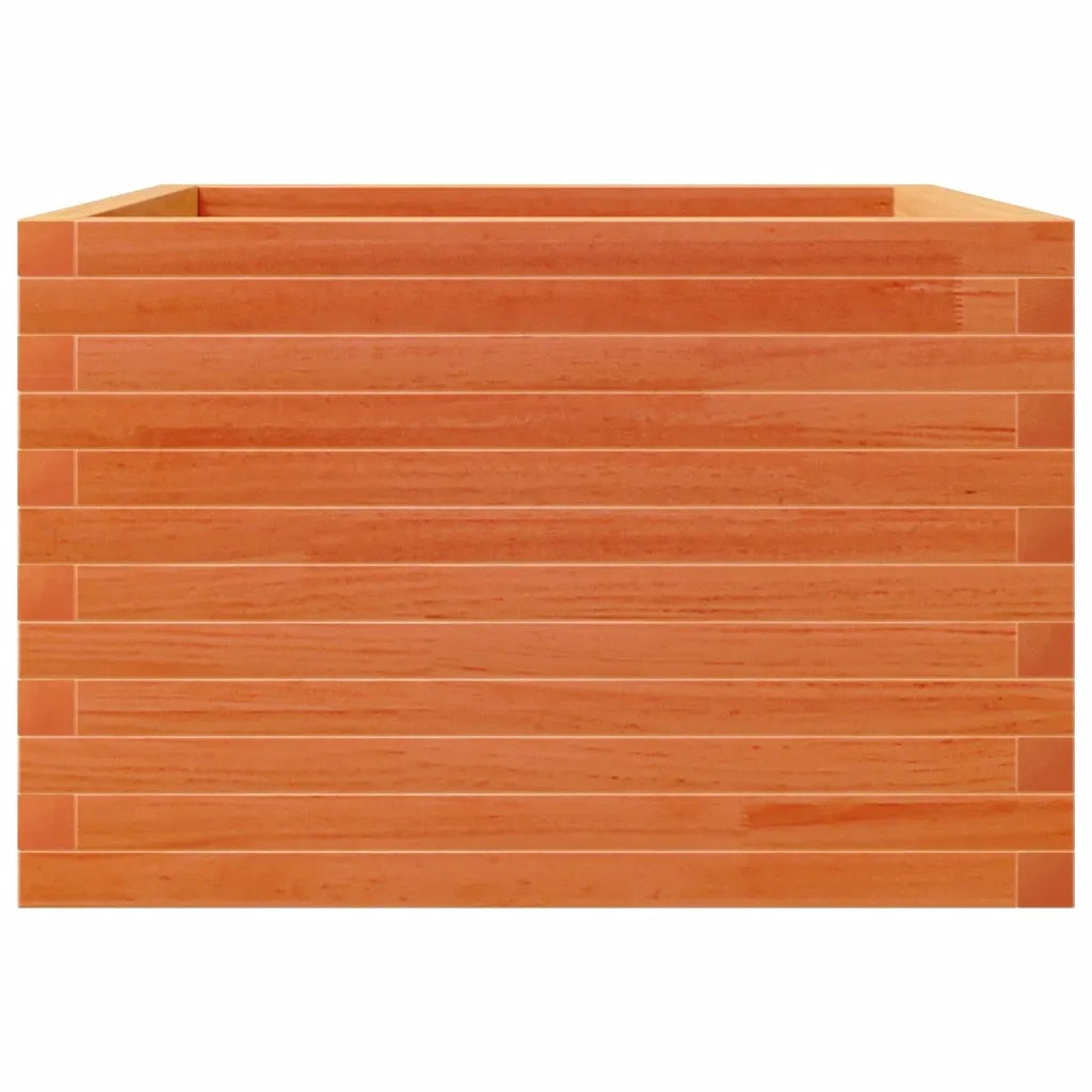 Fioriera | Cassetta per fiori | Vaso Giardino Marrone Cera 70x70x45,5cm Legno Massello Pino
