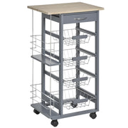 Carrello da Cucina con Cassetto e Cestelli ¨C Minimal ¨C Grigio Scuro