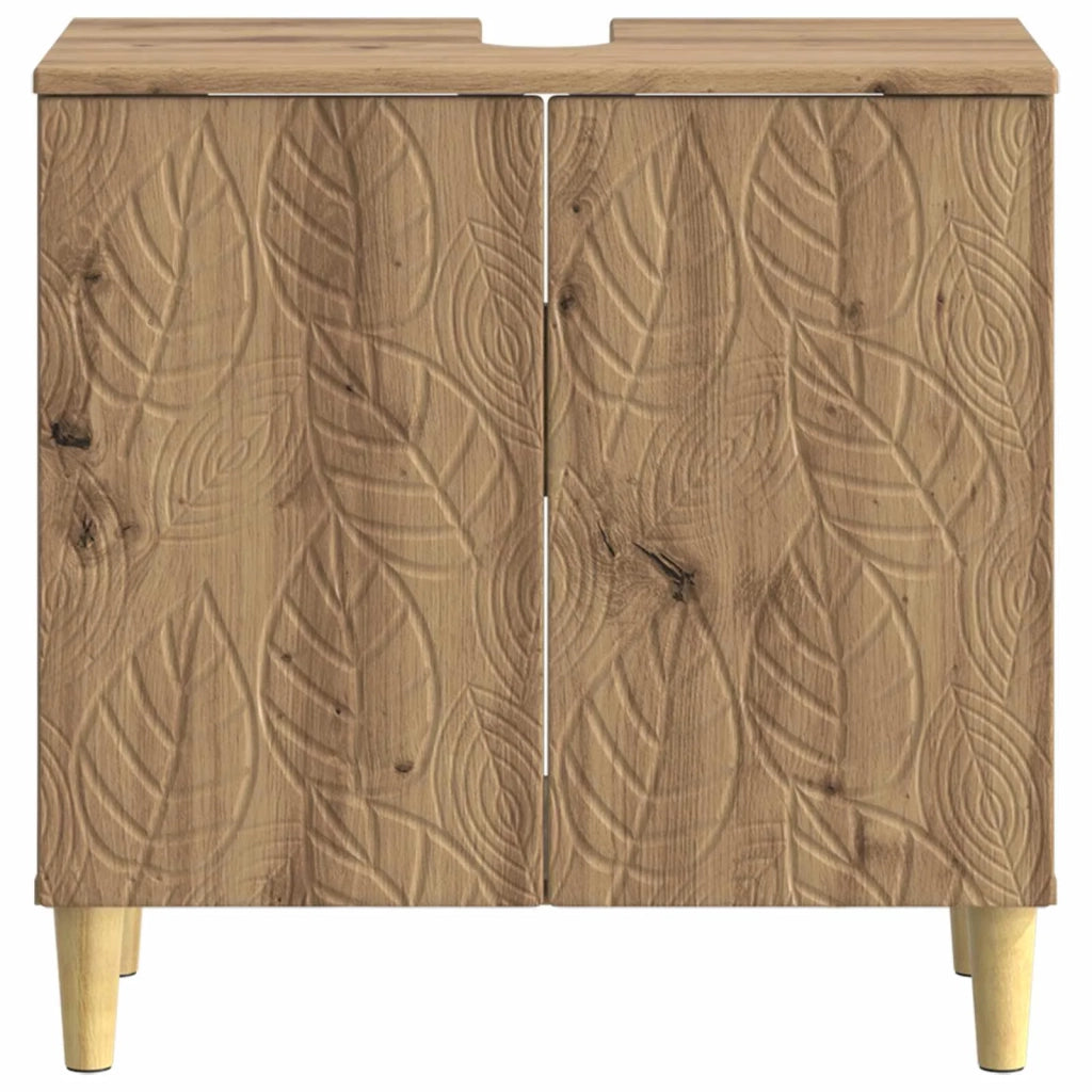 Armadio per Lavabo da Bagno DELFT Rovere Artigianale 897014