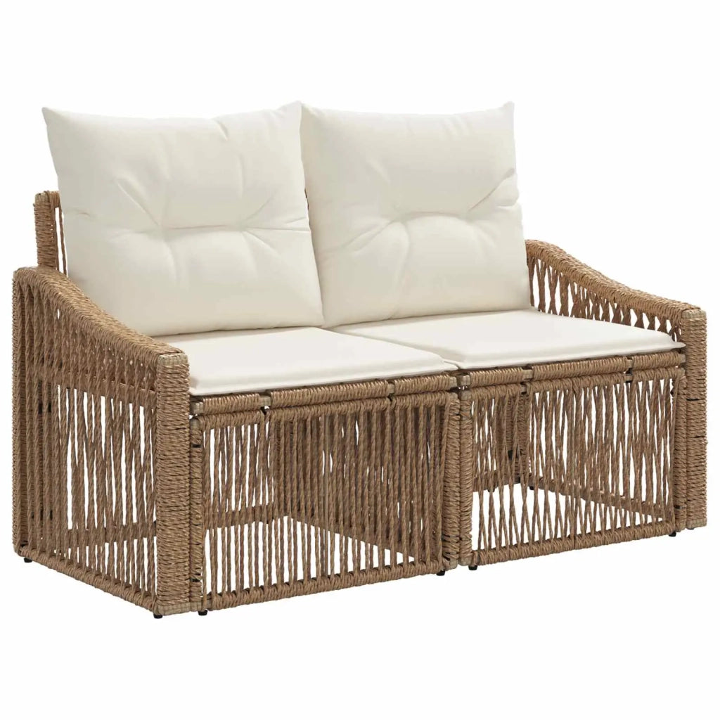 Set Divano da Giardino 6 pcs Beige polyrattan 3435966