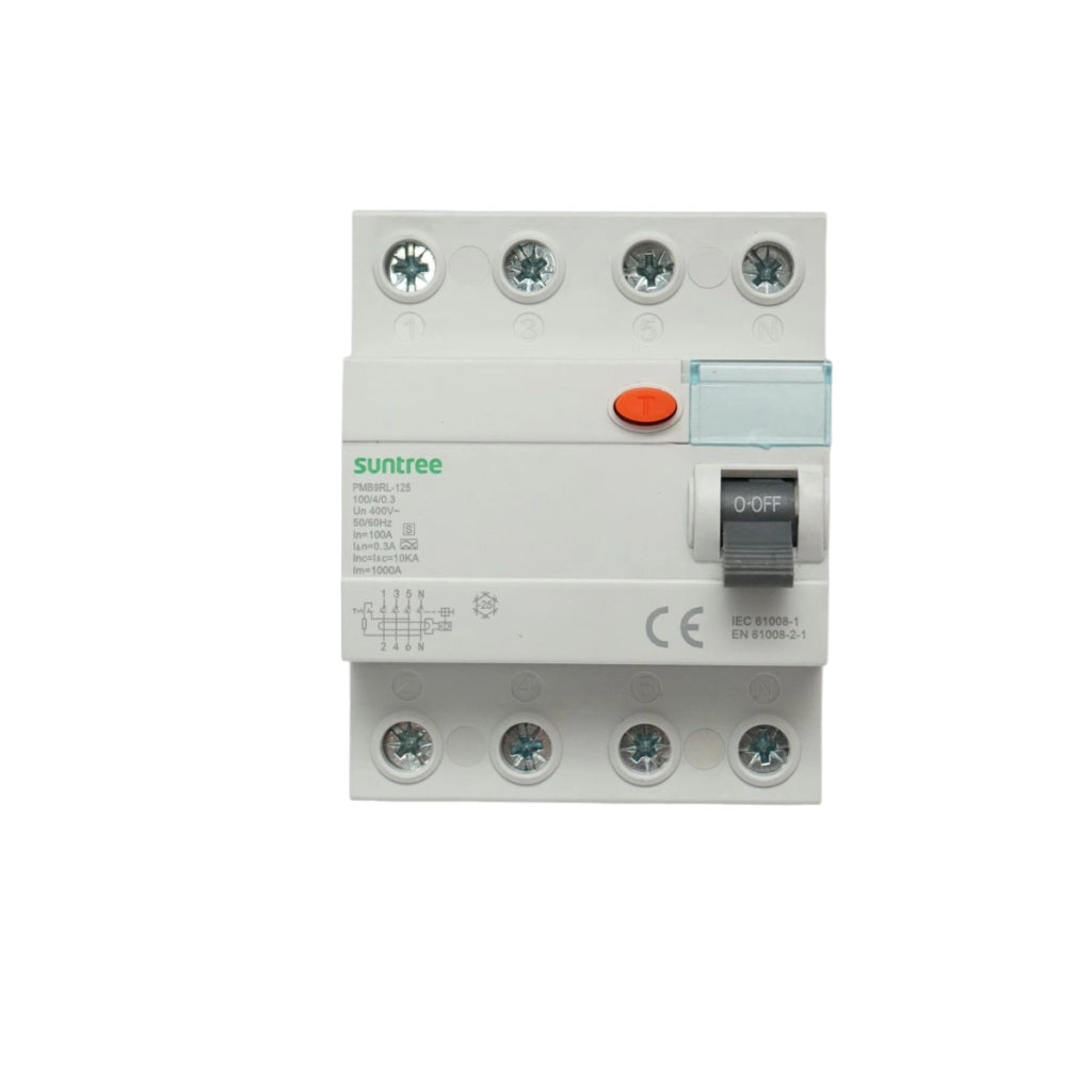 Interruttore differenziale 4P 100A 30mA 6kA, tipo A Suntree