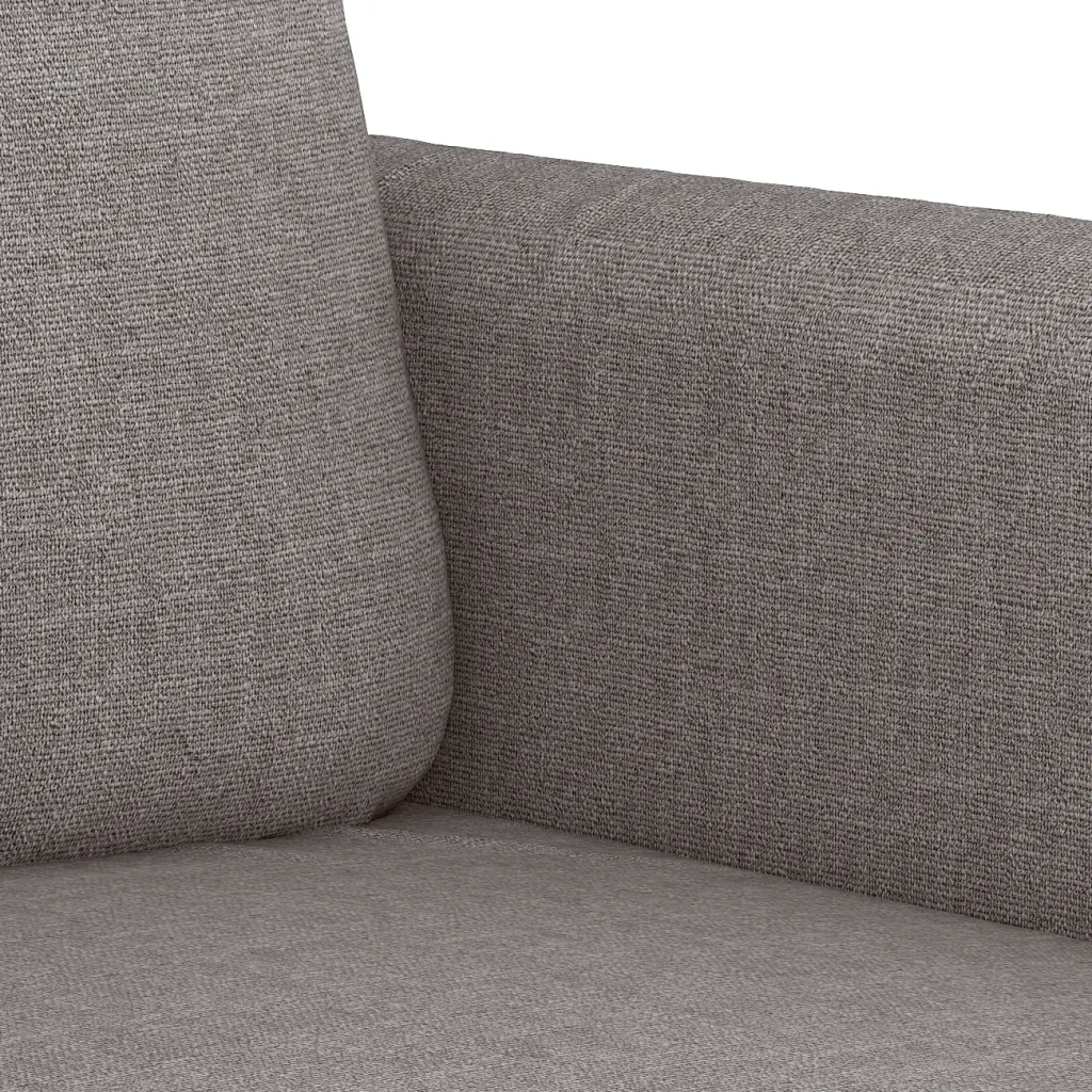 Set di Divani 2 pz con Cuscini Tortora in Tessuto