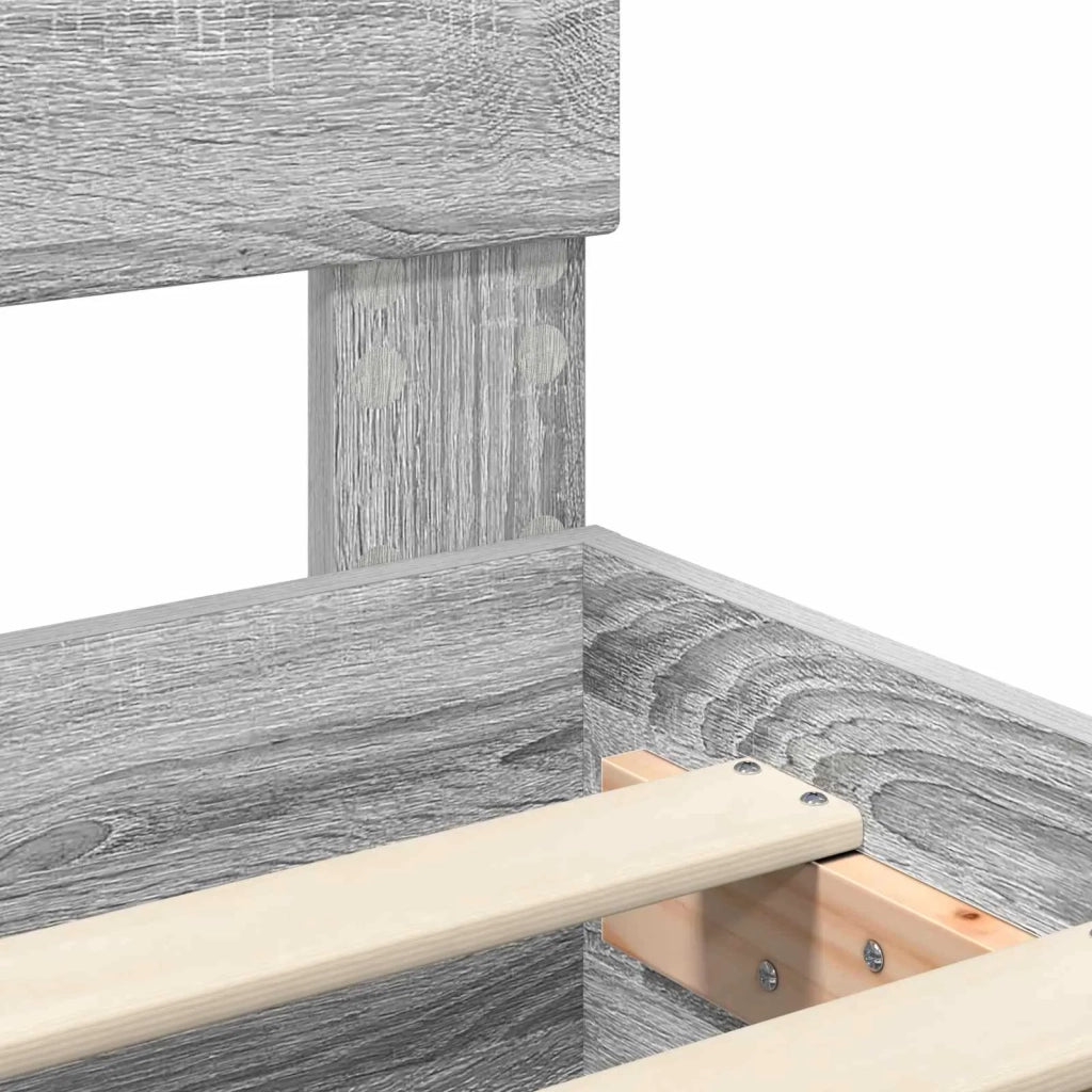 Struttura del letto con testiera Grigio Sonoma 180 x 200 cm 3408828