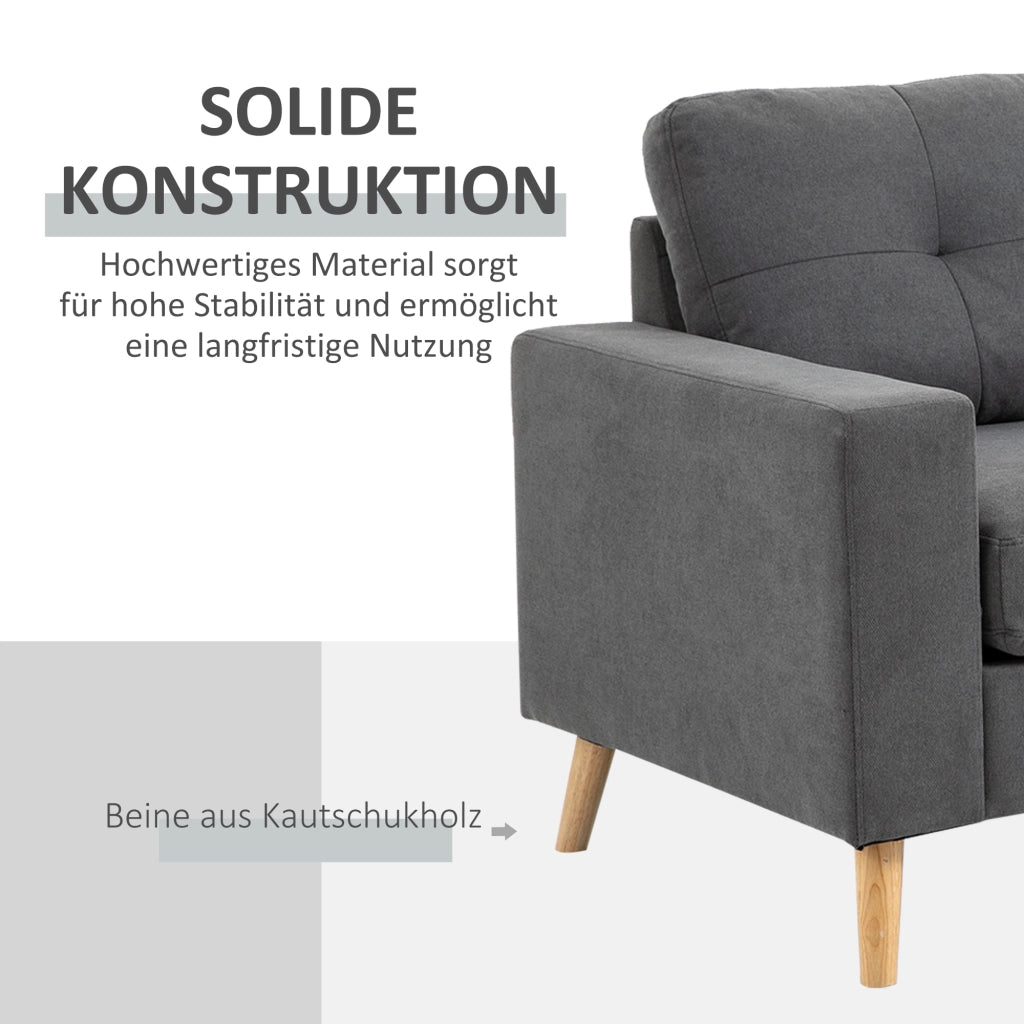 Divano angolare in tessuto ¨C Minimal ¨C grigio
