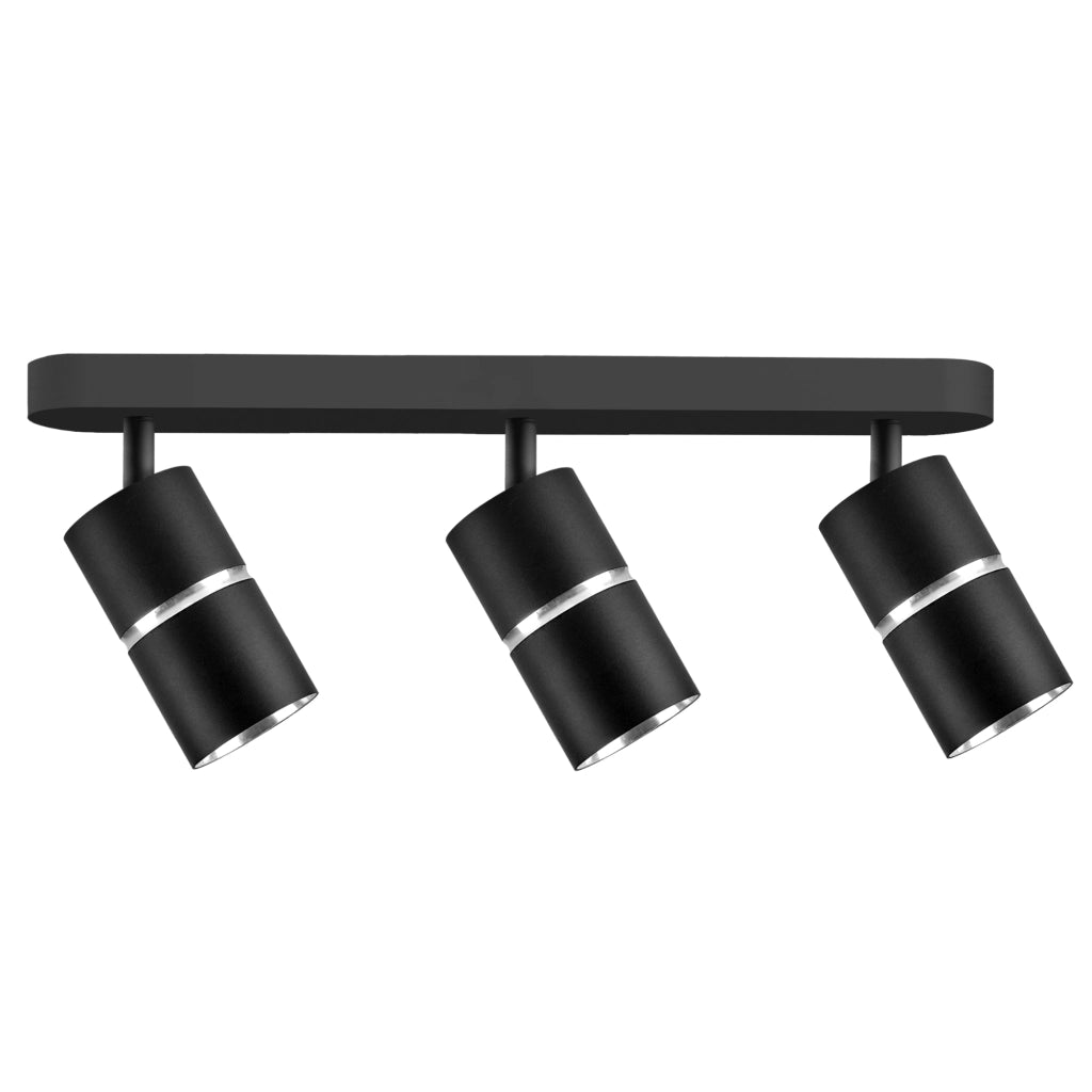 Plafoniera/Applique 3xGU10 orientabile nera BAMBOO Polux