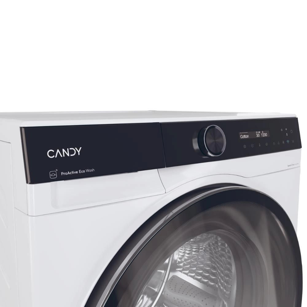 Candy BWS 6106B8-S lavasciuga Libera installazione Caricamento frontale Nero, Bianco D