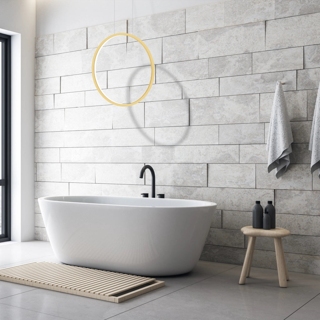 Lampada sospesa bagno Saturno 28W IP44 oro Milagro