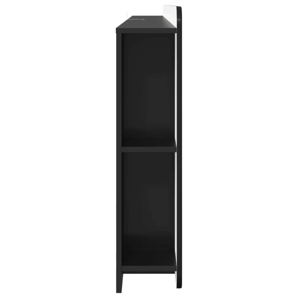 Testata del letto con archiviazione Nero Legno ingegnerizzato 8001238