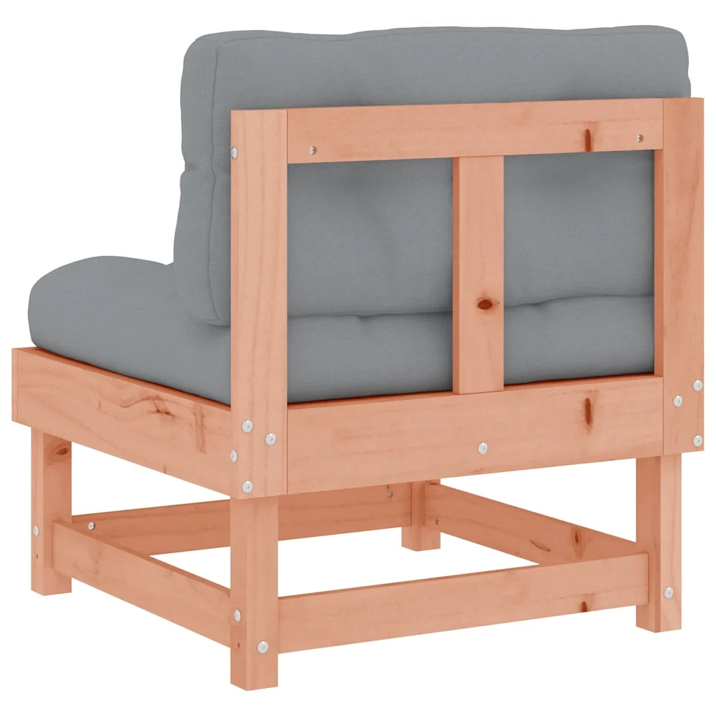 Divani Centrali con Cuscini 2 pz in Legno Massello di Douglas