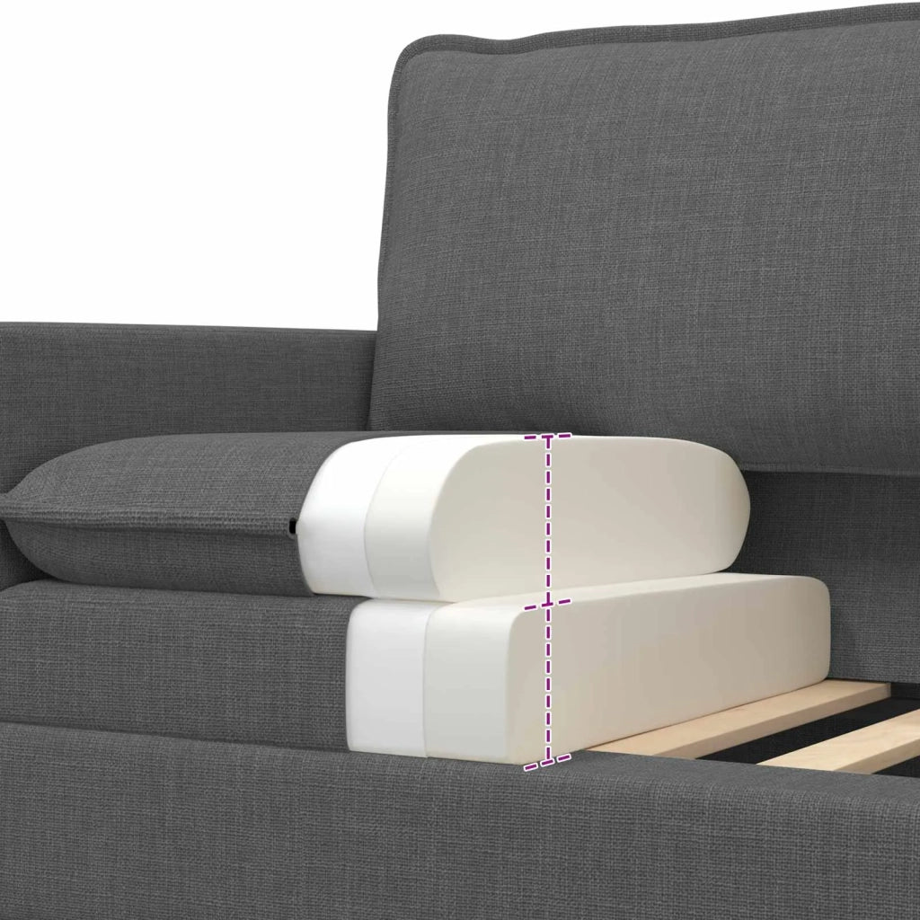 Set di divani 2 pz Grigio Scuro Tessuto 3417060
