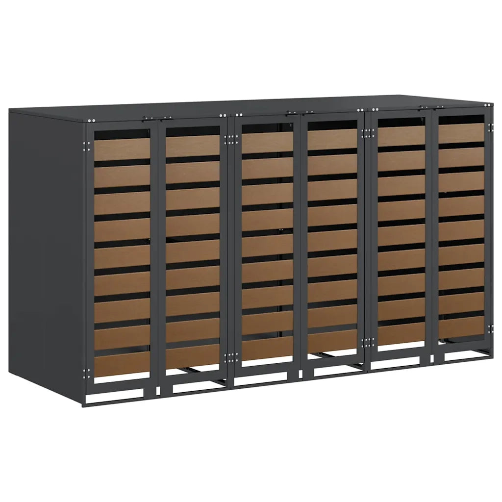 Contenitore per Rifiuti per 3 Bidoni 340 x 77.5 x 115.5 cm