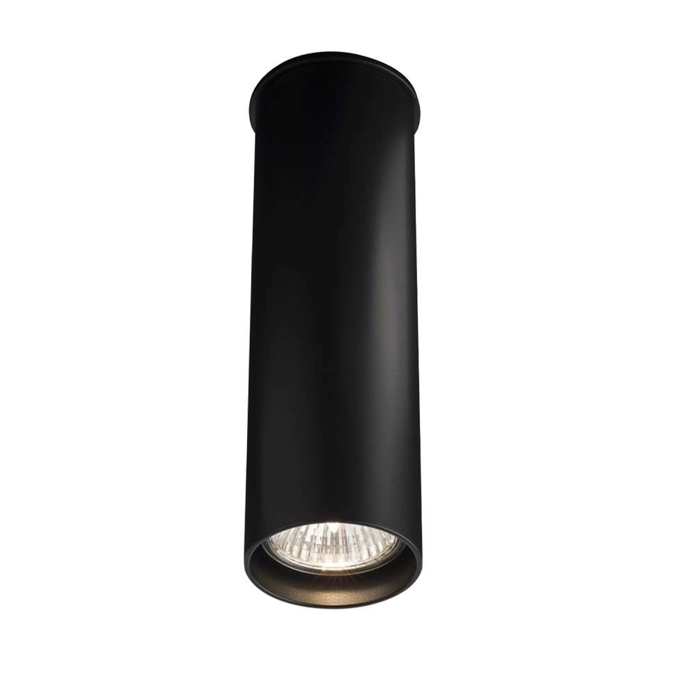 Faretto soffitto nero cilindro 20cm GU10 10W Shilo