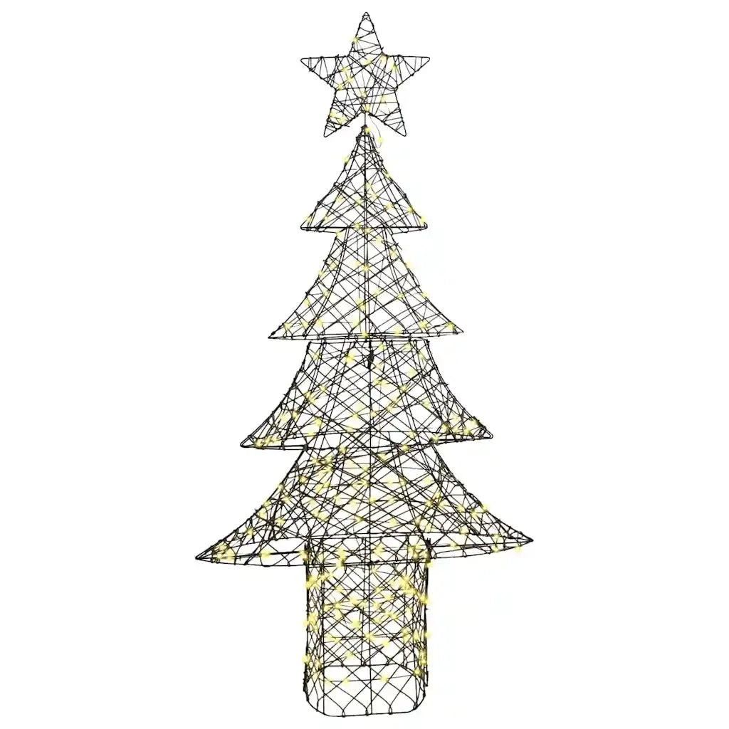 Albero di Natale con 240 LED-Luci decorative natalizie Bianco caldo 180 cm Rattan 848207