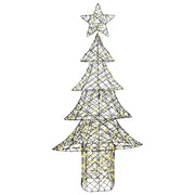 Albero di Natale con 240 LED-Luci decorative natalizie Bianco caldo 180 cm Rattan 848207