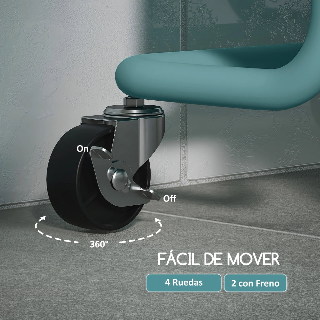 Carrello Multiuso con Cassetti e Ganchi ¨C Minimal ¨C 42x38x86,5 cm Verde