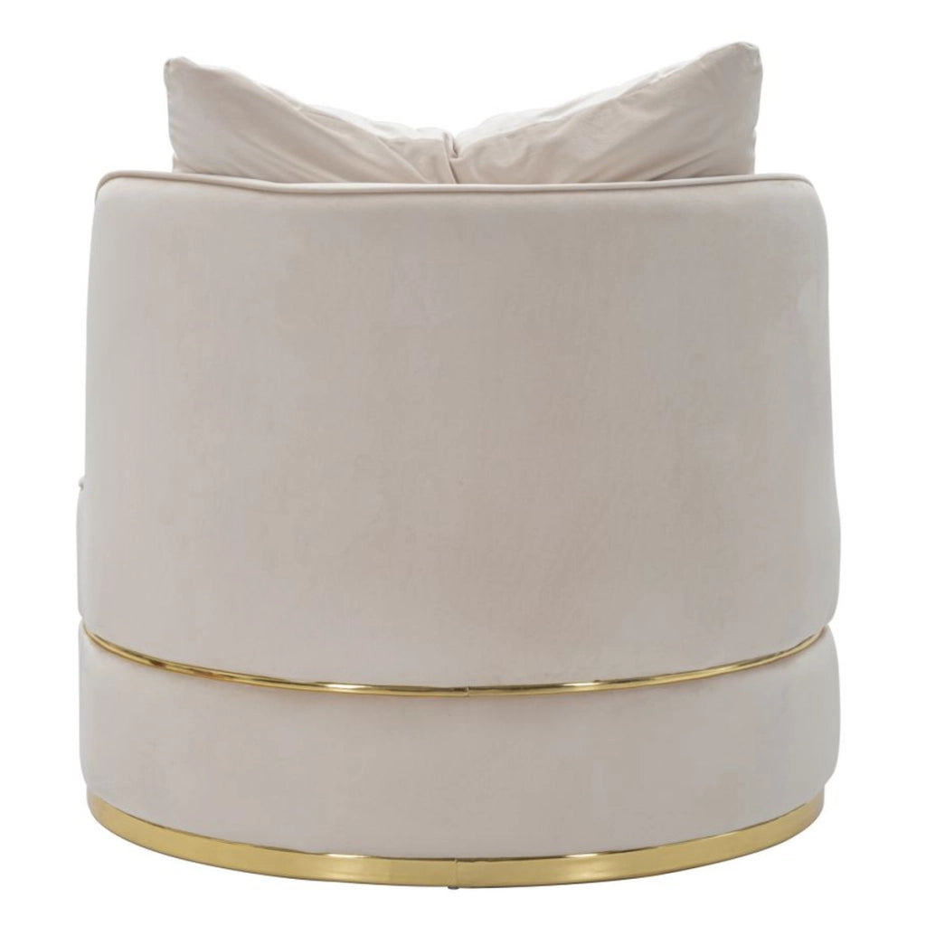 Poltrona Paris Space crema e gold – O 84 x H 72 cm