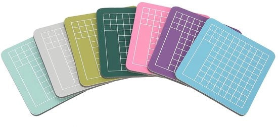 Set di 7 pezzi per taglierini personalizzabili - 6x6 cm - Colorato - Ideale per progetti artigianali - Taglierino da mano