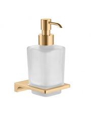 NIL dispenser sapone da parete in vetro e ottone dorato 200 ml