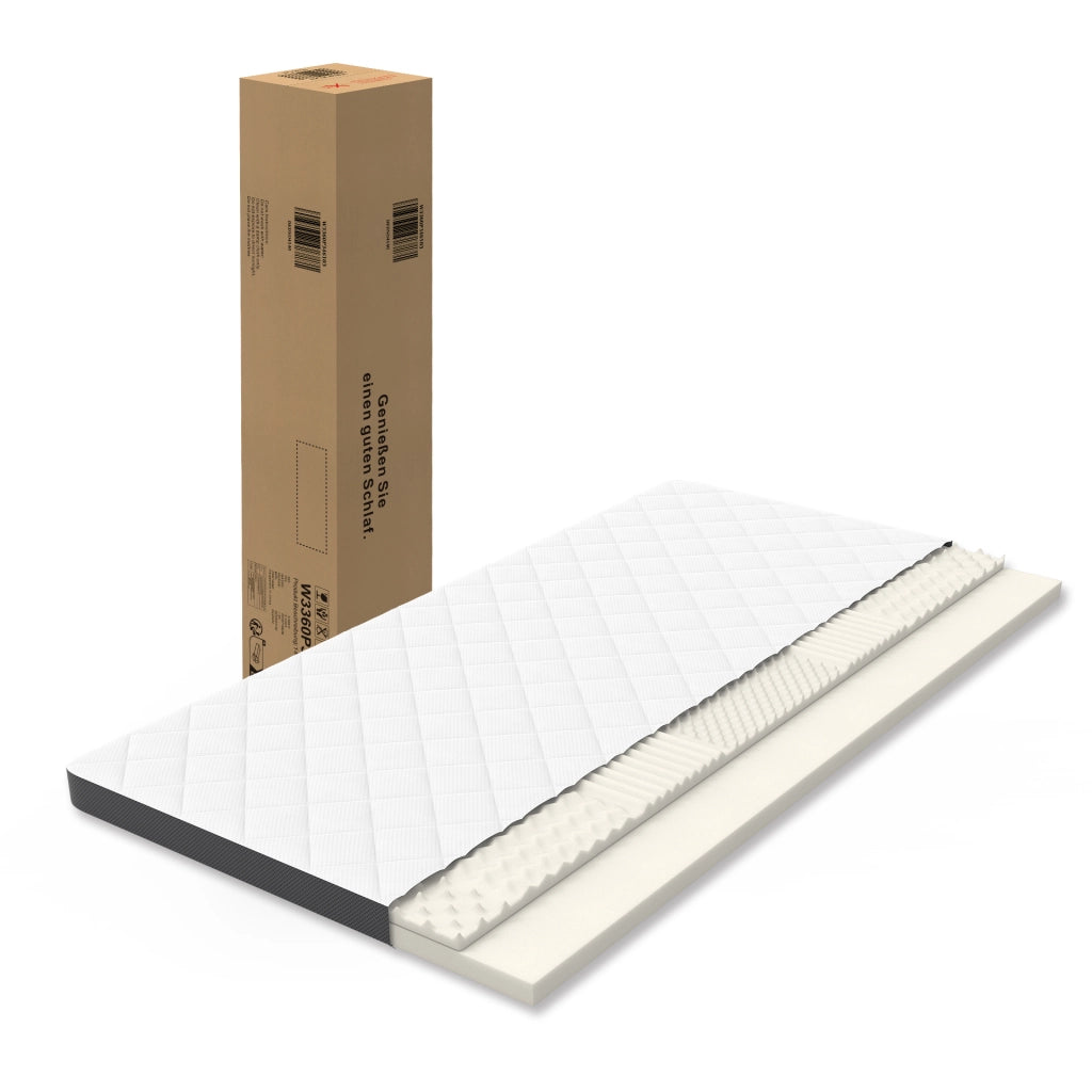 Materasso in schiuma 7 zone bianco 180x200 cm