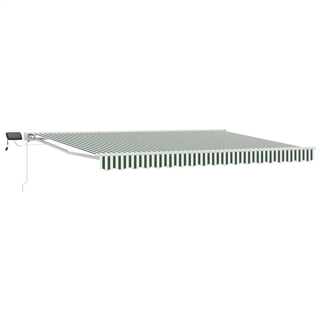 Cornice per Tenda Manuale con LED Verde e Bianco 4,5 × 3,5 m 3420685