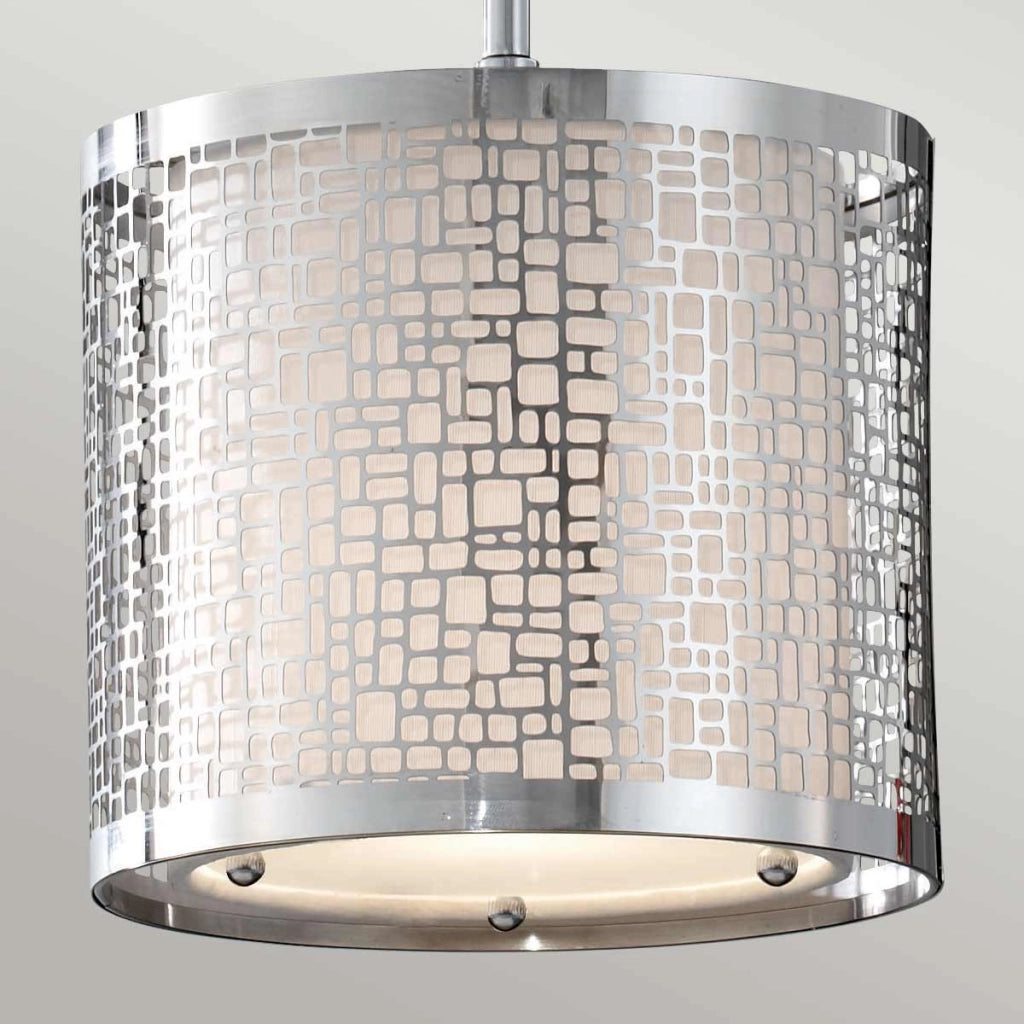 Lampada a sospensione Feiss Joplin cromo E27 100W Ø20cm