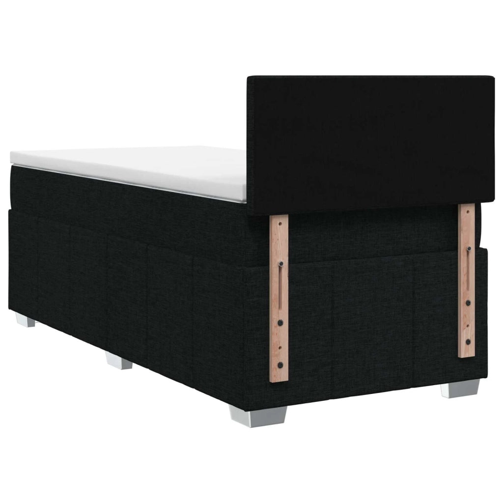Letto box spring con materasso Nero 90 x 190 cm Tessuto 3452574