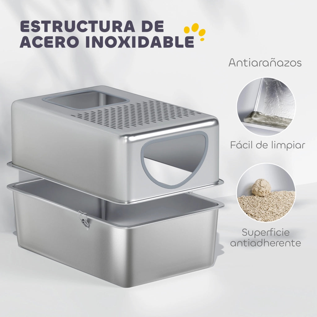Arenero per Gatti ¨C Minimal ¨C Acciaio Inox XL