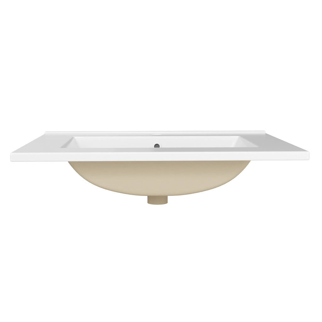 Mobile Bagno 61x47x86 cm Verde Lucido con Lavabo Ceramico, 3 Cassetti, Anta Soft-Close, Senza Rubinetto