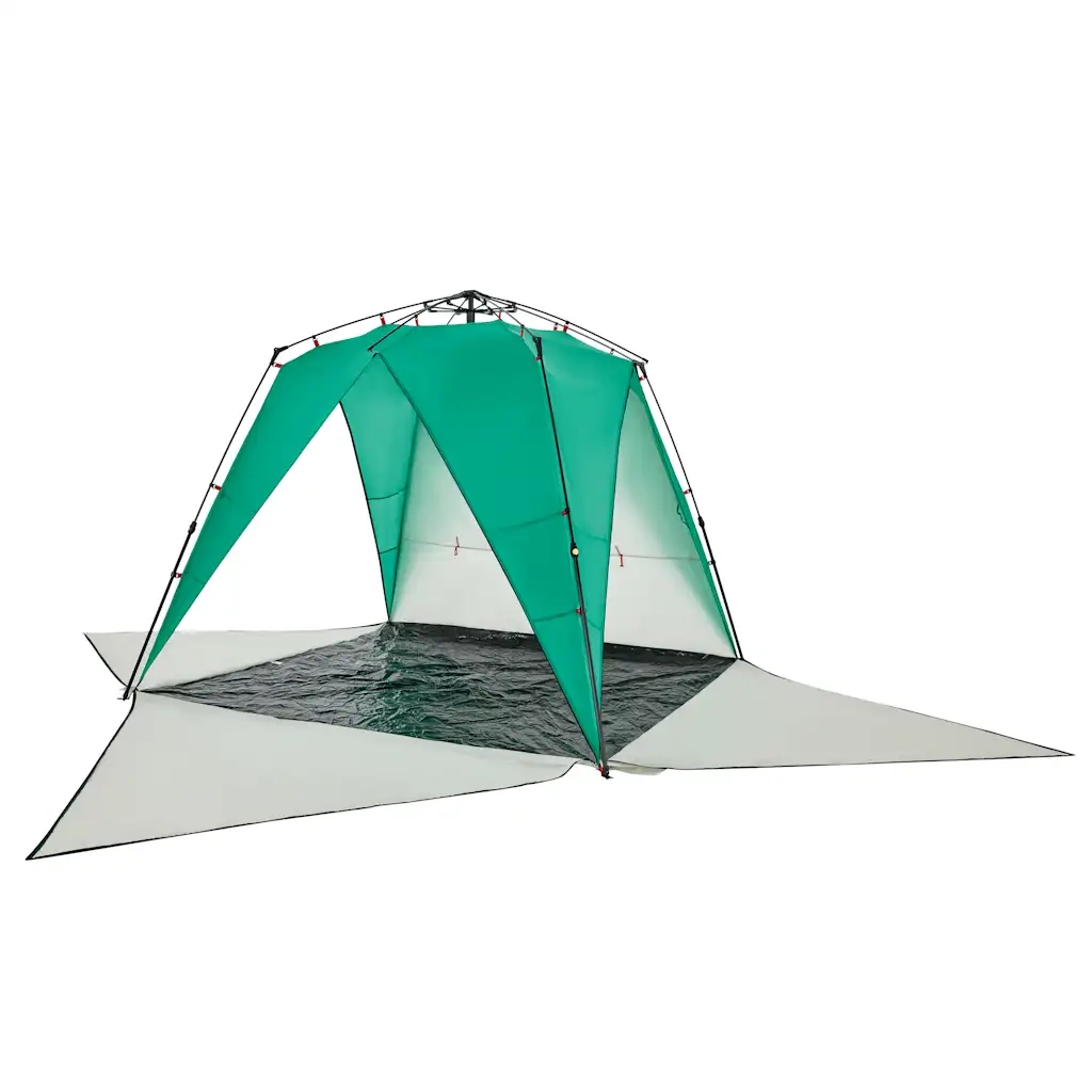 Tenda da Spiaggia 4 Persone Verde Rilascio Rapido Impermeabile
