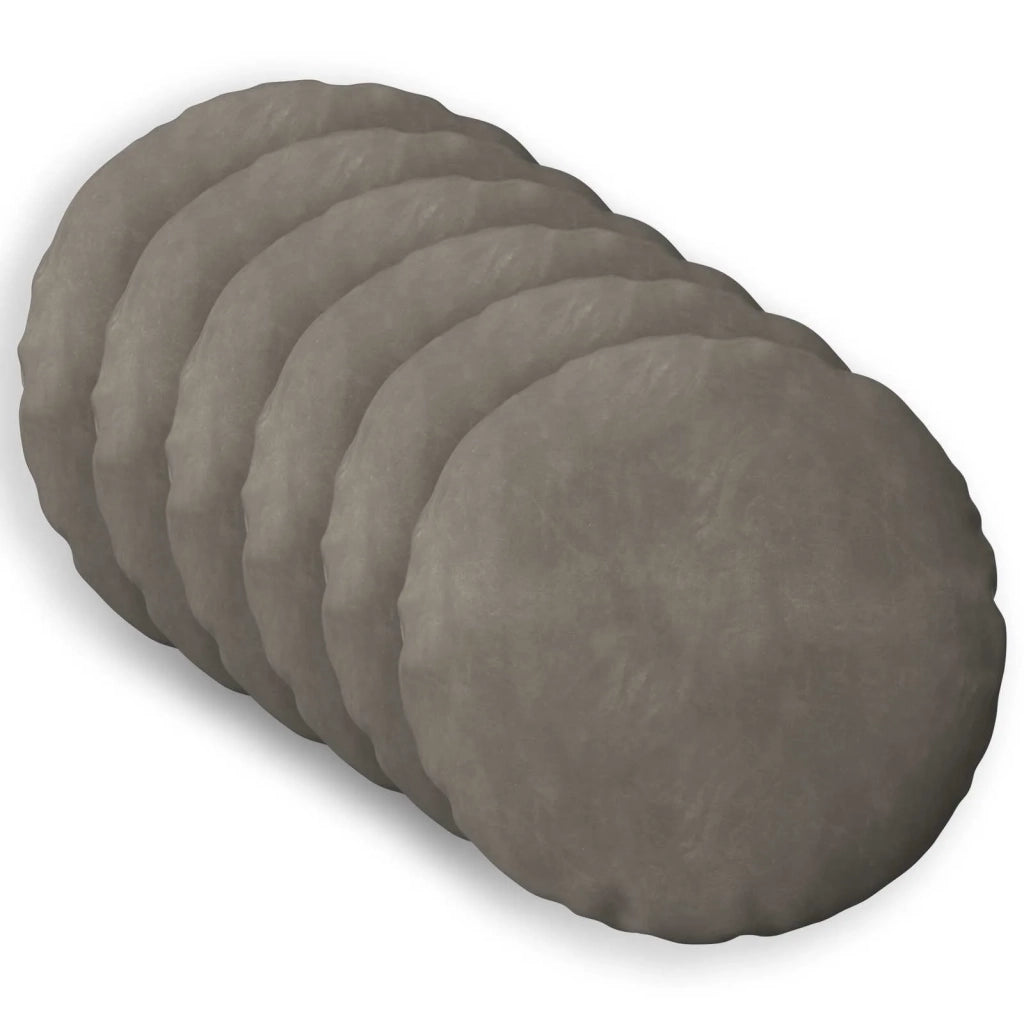 Federa 6 pcs HEERLEN Grigio Chiaro Ø 50 cm Velluto 922536
