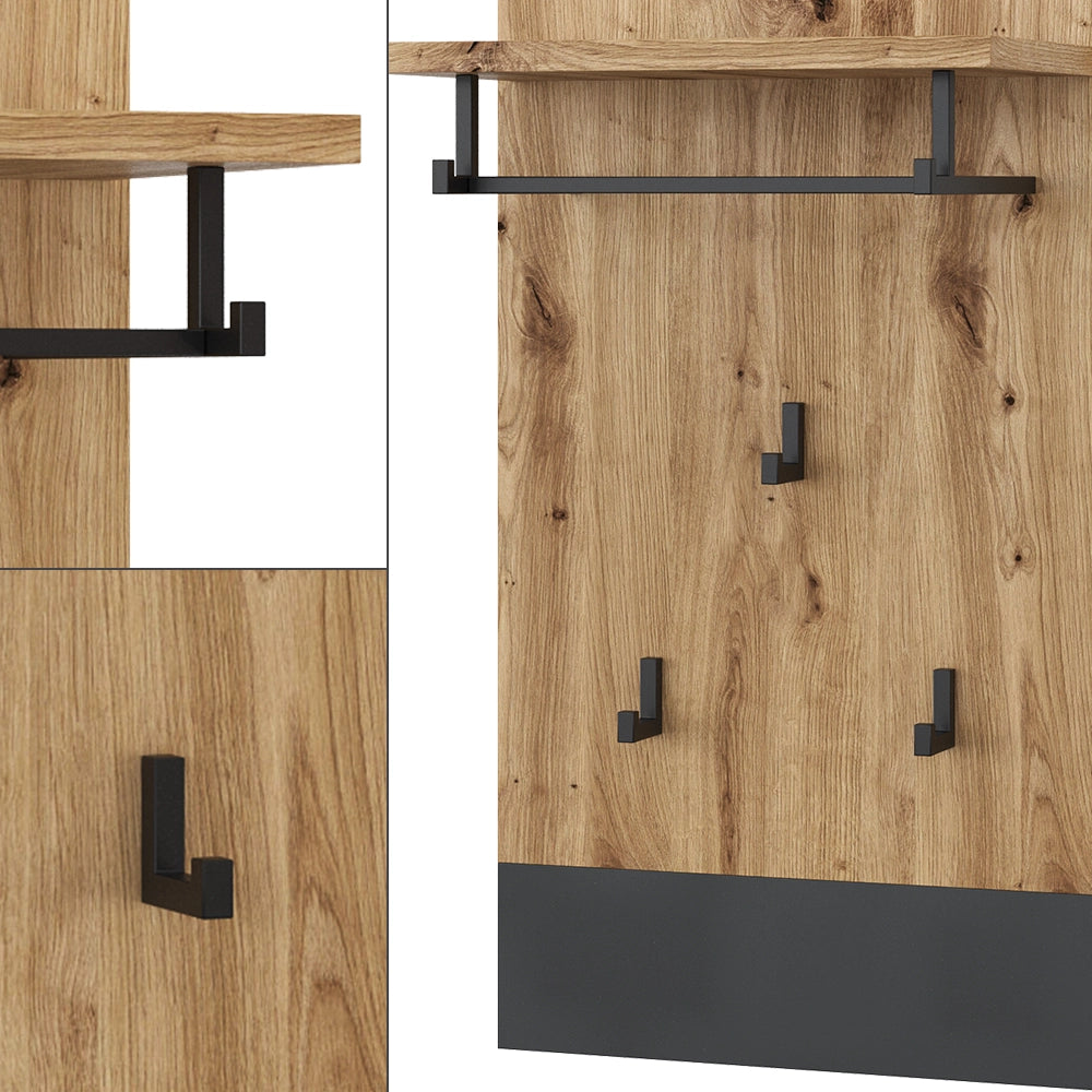 Vicco Appendiabiti da parete Antracite 44 x 83 cm