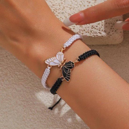 Bracciali Amici Butterfly Matching con Pendenti - Rilascio Regolabile